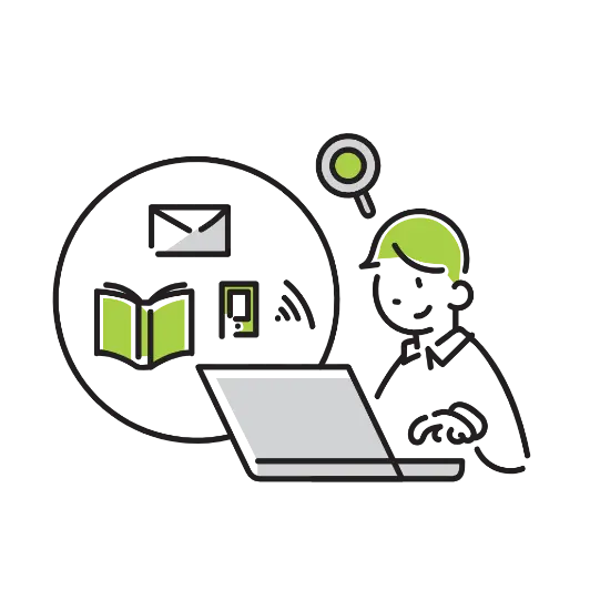 タスクを確認する社員