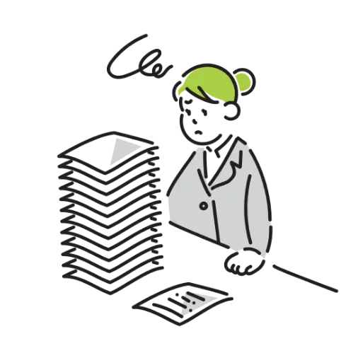 日報を前に途方に暮れる社員